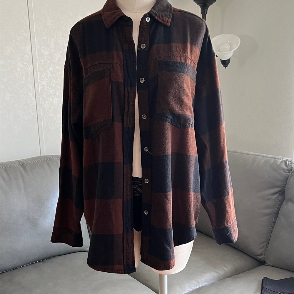 Aerie anytime Fave Flannel Button Down Shirt. XXS